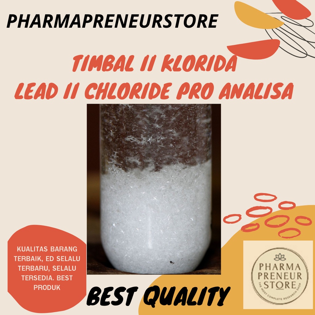 LEAD II CHLORIDE / TIMBAL II KLORIDA PRO ANALISA 10 GRAM MERCK BEST QUALITY