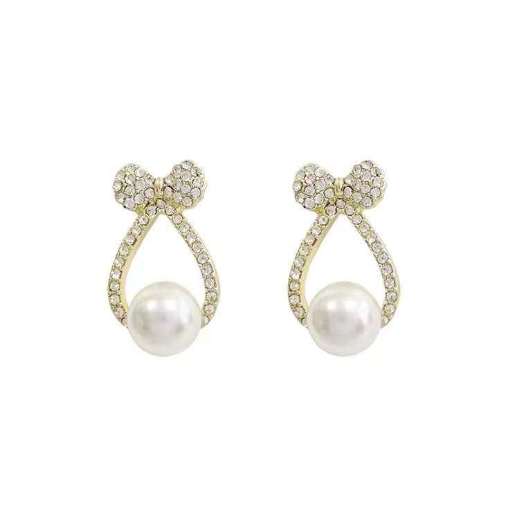 Anting Tusuk Sterling Silver 925 Gaya Korea Dengan Mutiara Untuk Wanita