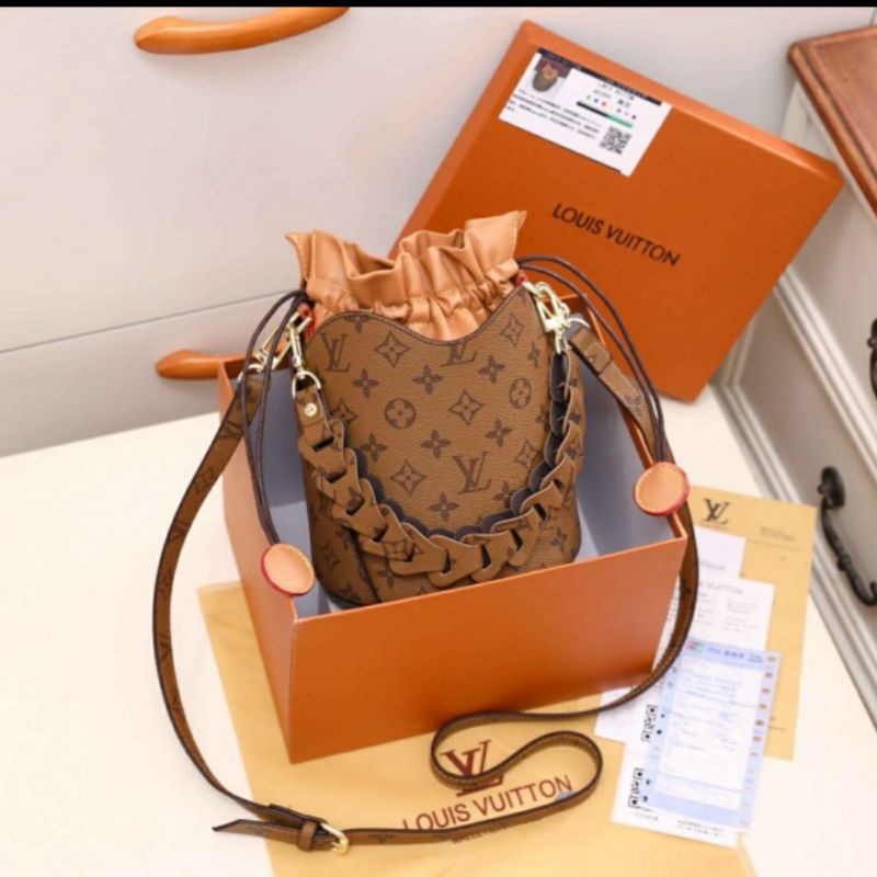 Ongkir 1KG TANPA BOX✅TAS LV BUCKET #40399