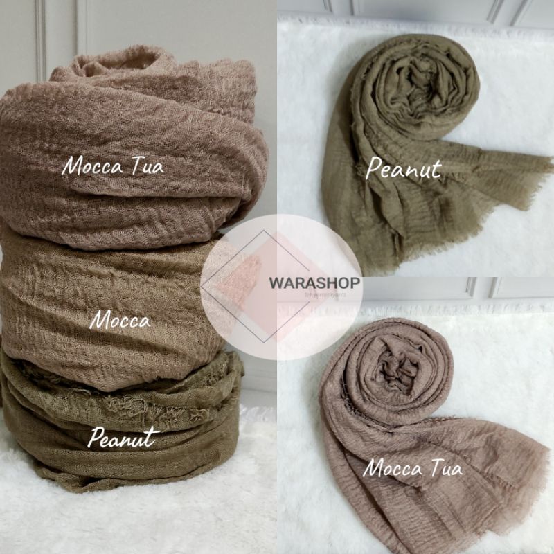 [COD] PASHMINA CRINKLE / CRINGKLE KUSUT /CRINGKLE RAWIS / HIJAB SHAWL PREMIUM RAWIS negro