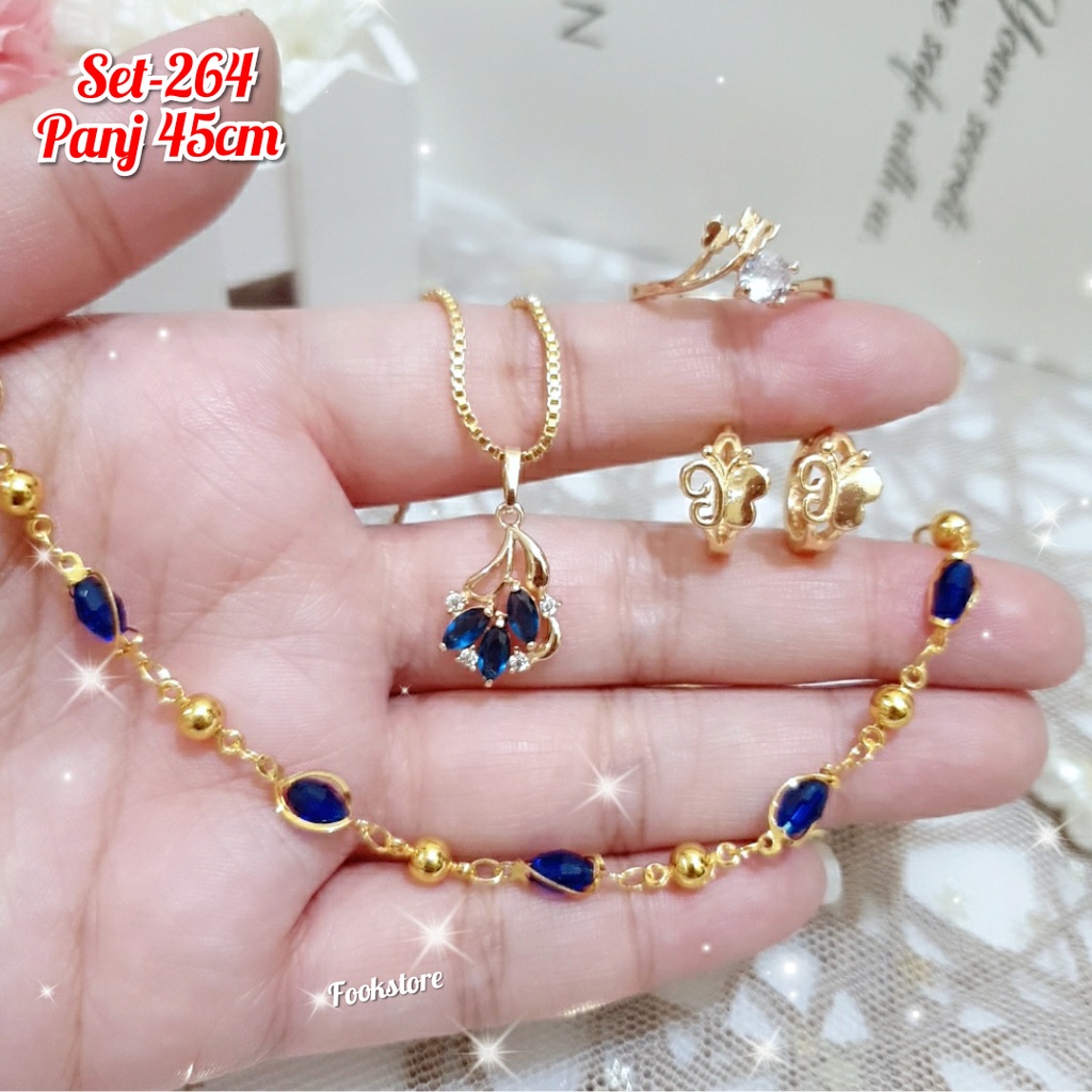 COD TERBARU PERHIASAN SET XUPING ISI 4PCS/ANTI ALERGI