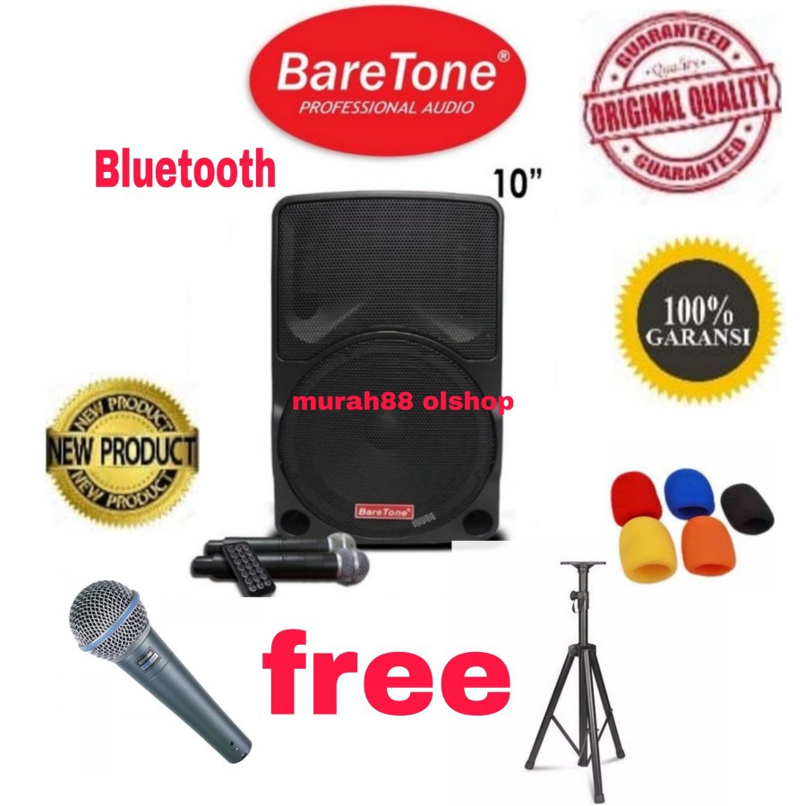 Speaker Aktif Portable Baretone Max 10c bonus cek dekripsi