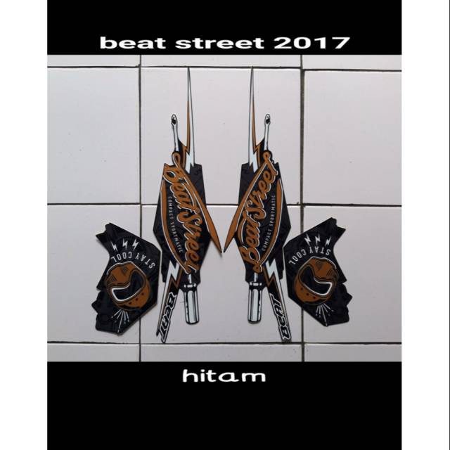 Striping beat street 2016-2017 warna hitam