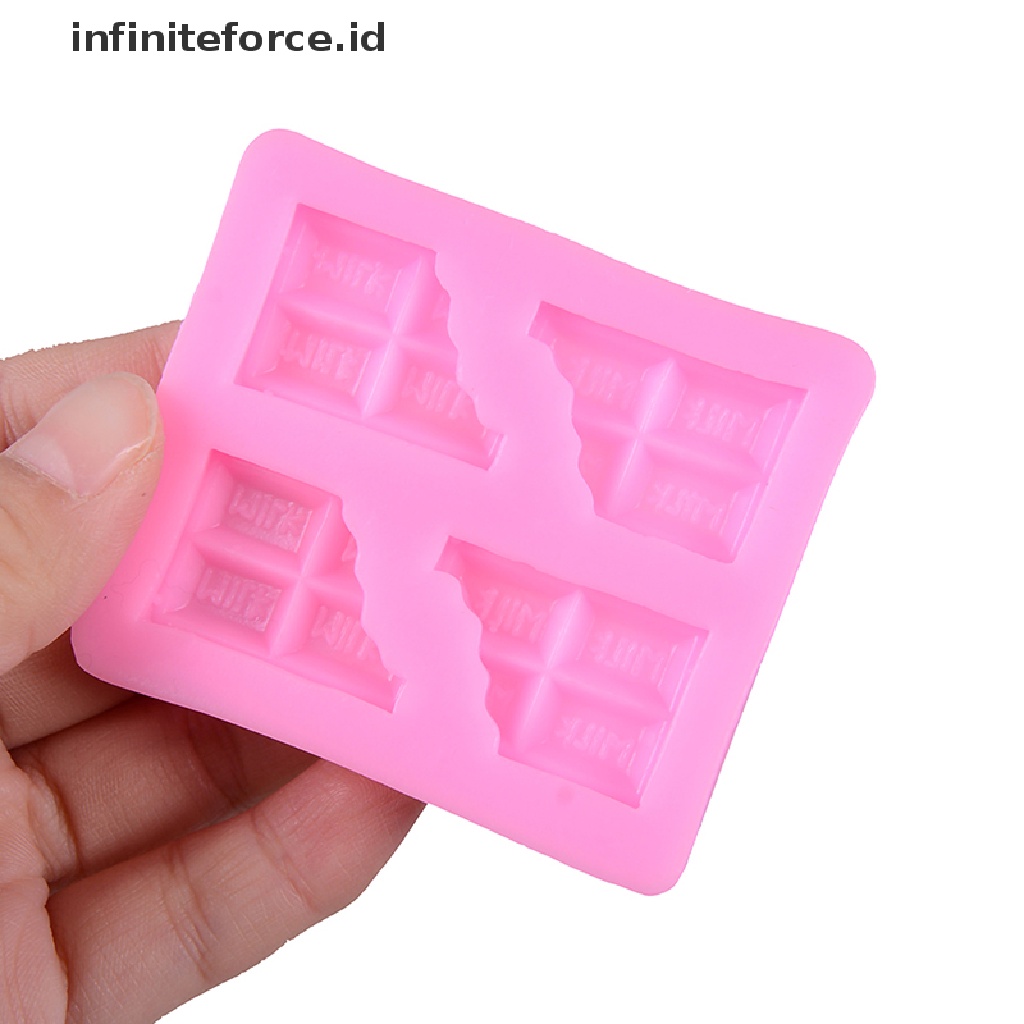 (Infiniteforce.Id) Cetakan Kue / Fondant / Cokelat Bentuk Tablet Setengah Bahan Silikon