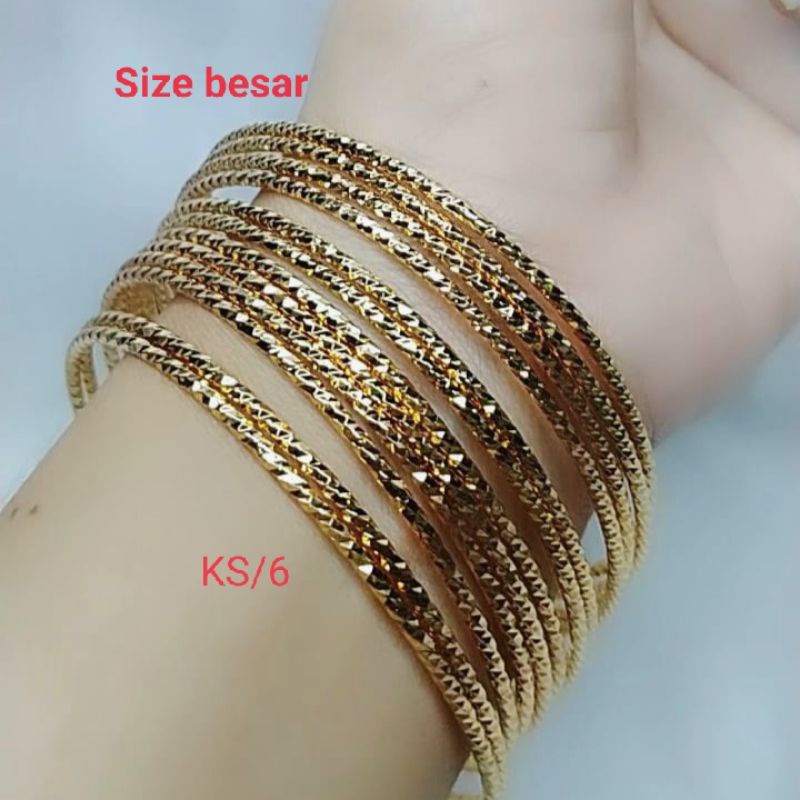 Gelang keroncong rodhium gold. titanium. xuping medan sumbayak