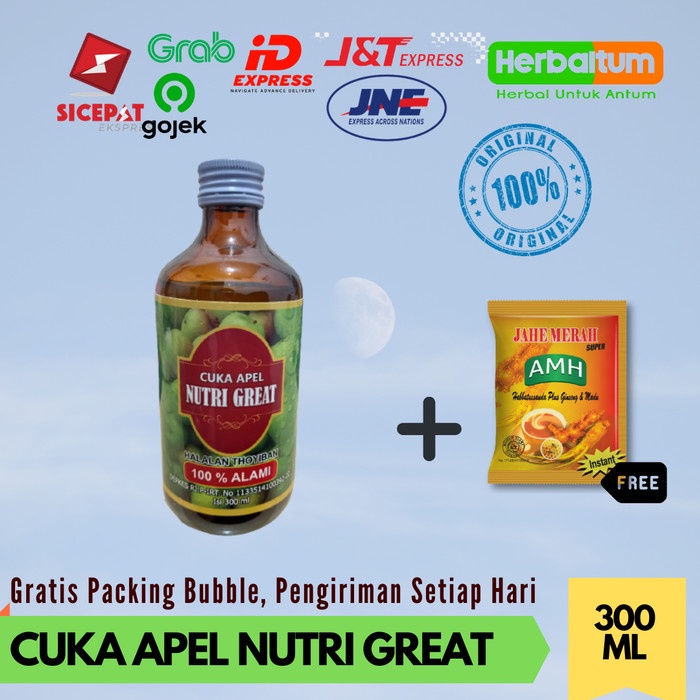 

Jual Cuka Apel Nutrigreat 100% Alami - 300Ml - Apple Cider Vinegar