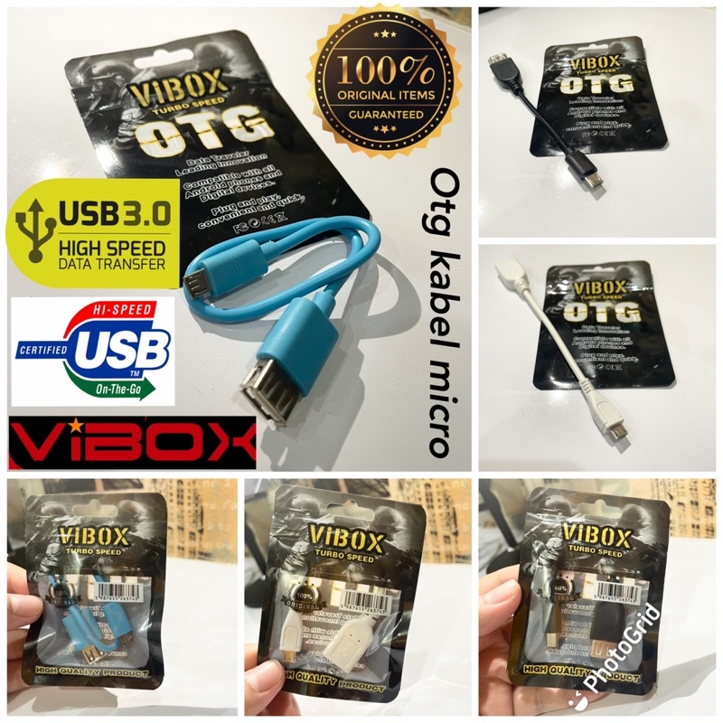 PROMO SUPER OTG KABEL VIBOX MICRO TURBO-01 SPEED DATA TRAVELLER FOR ANDROID