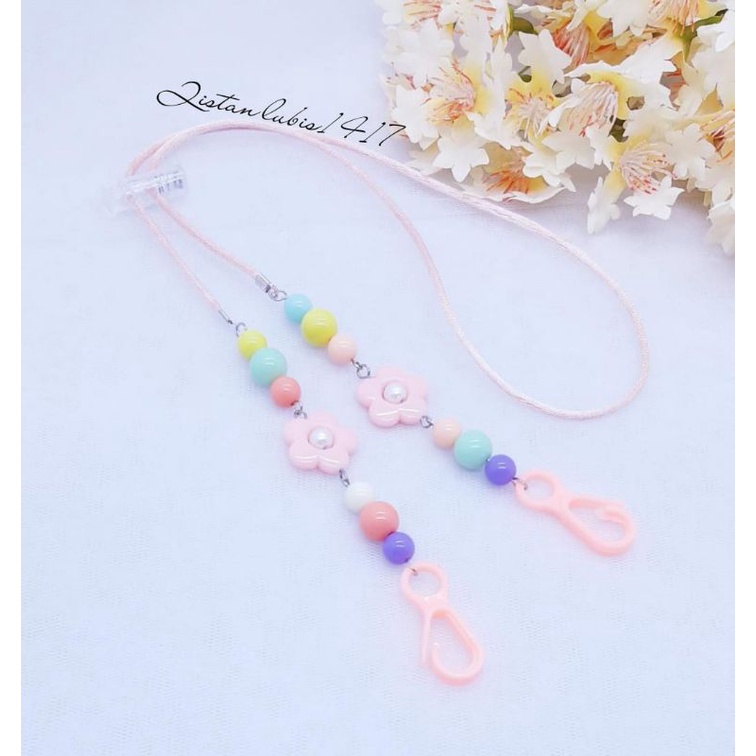 Strap masker bunga mutiara beli 10 free 2