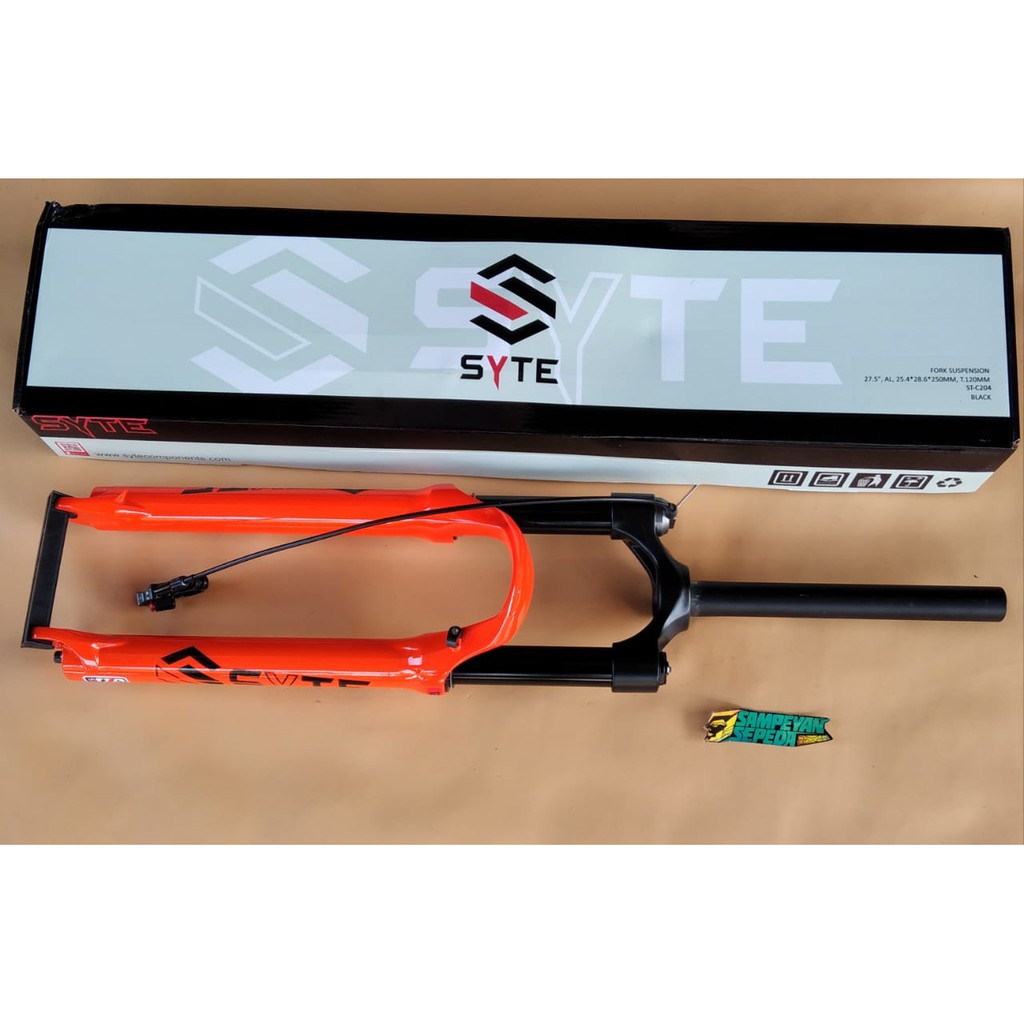 Fork Shock depan sepeda MTB SYTE C204 27.5 Air Remote Lock Out 120T OS