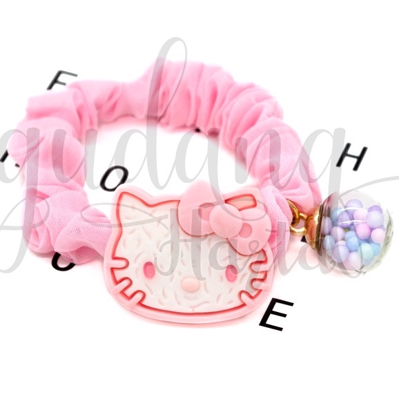 Ikat Rambut Karakter Pink Kitty Hairband Motif Kucing Pink GH 200201