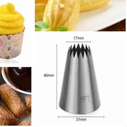 ➤ Spuit no 7FT spuit kue sus eclair kue kering churros sagu keju semprit sus kering cetakan kue 7ft