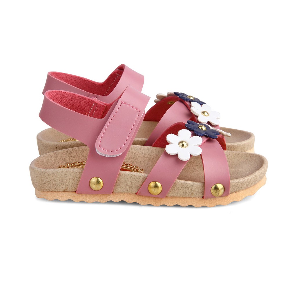 sepatu anak perempuan model capit bunga warna PC