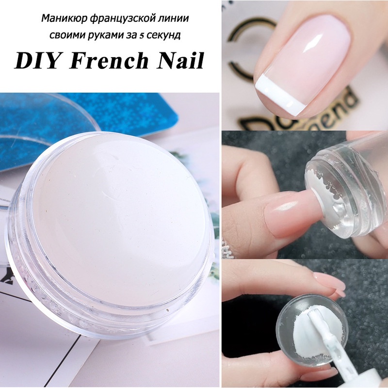 1pc Stempel Kuku Diy Bahan Silikon Untuk Nail Art