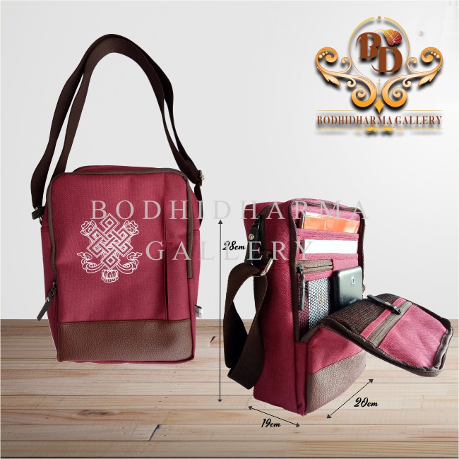 Tas Slempang (Shoulder Bag) Endless Knot - Merah Maroon