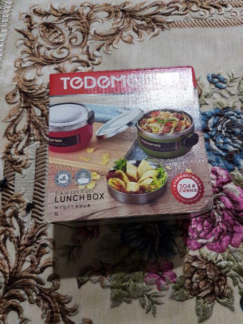 Lunchbox - Kotak Makan Tedemei 6549 Stainless Steel - Red Green Blue