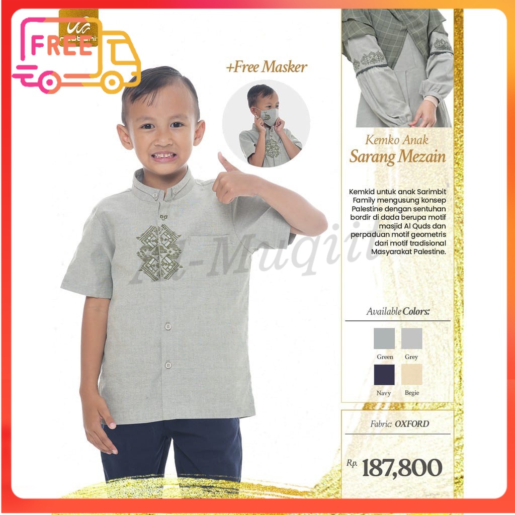 BAJU KOKO ANAK LENGAN PENDEK MEZAIN RABBANI ORI Al-Muqiit.Shop