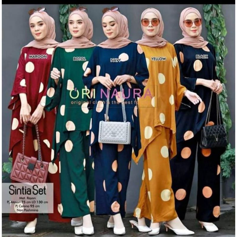 SINTIA SET ORIGINAL NAURA // SETELAN WANITA MUSLIM ORINAURA //