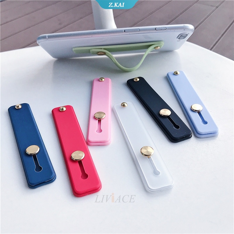 Strap Silikon Elastis Warna Permen holder Handphone