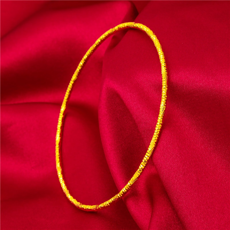 Gelang Lapis Emas Asli Kadar 375 Bentuk Lingkaran Gaya Bohemian Untuk Wanita