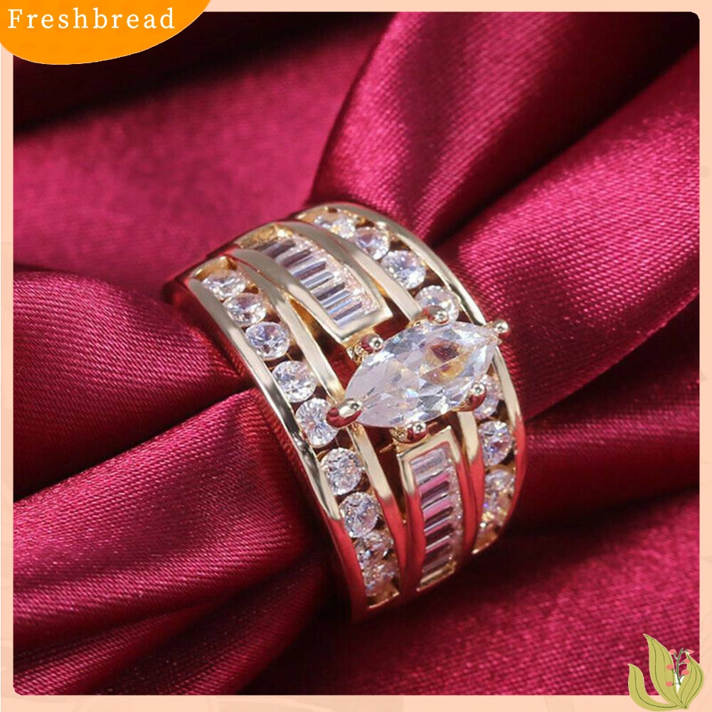 [TERLARIS]Fashion Women Cubic Zirconia Inlaid Wedding Engagement Finger Ring Jewelry Gift