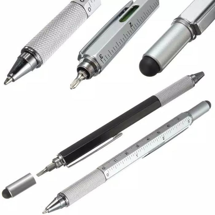 

Stylus Pen 6in1 obeng pen penggaris multifungsi pulpen - Hitam