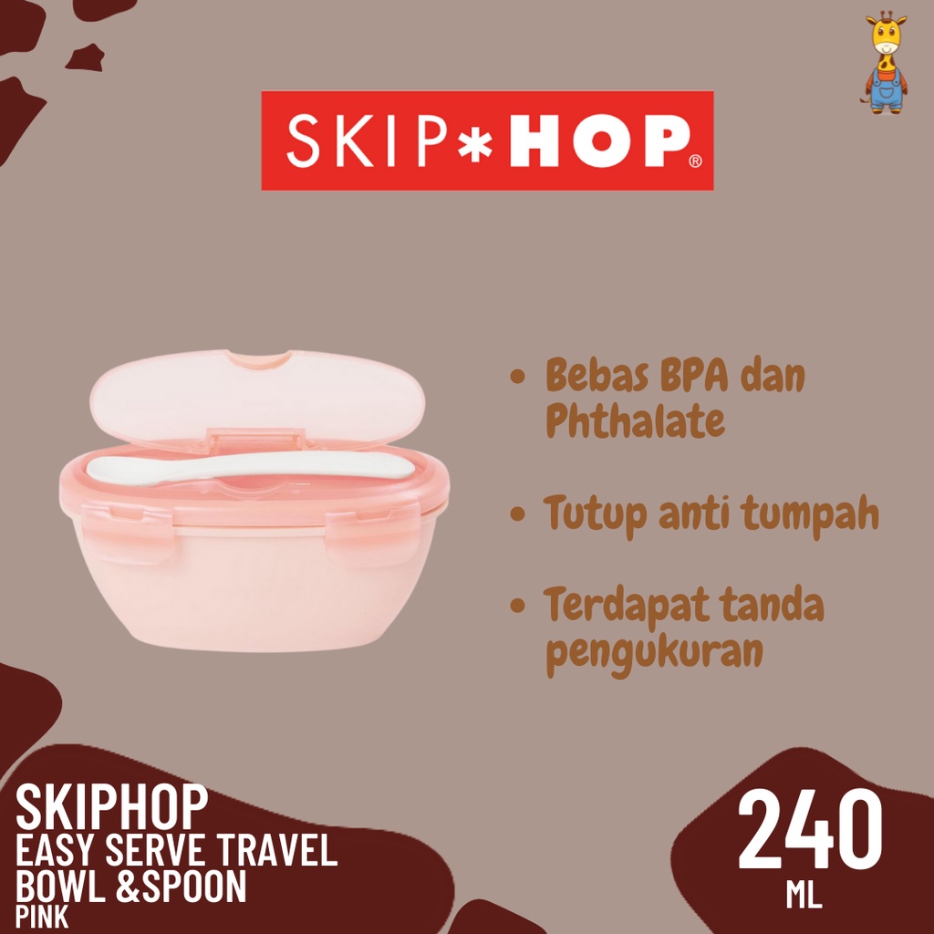 Skiphop Easy Serve Travel Bowl &amp; Spoon