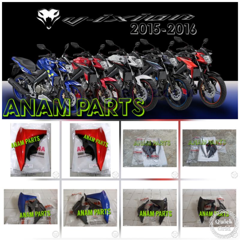 SAYAP KUPING TANGKI SET KANAN/KIRI YAMAHA VIXION NVA ADVANCE HITAM ATAU BIRU YAMAHA ORIGINAL YGP