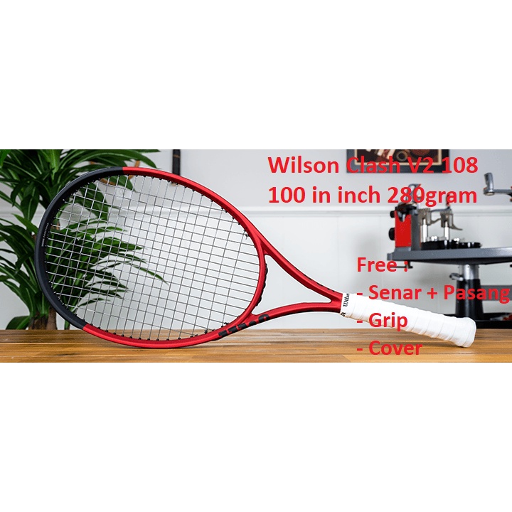 Jual Raket Tenis Wilson Clash V2 108 100 In Inch 280gr 280 Gram 280g