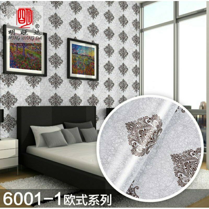 Wallpaper Sticker Dinding Motif Wayang Coklat Ukuran Panjang 10Meter x Lebar 45Cm