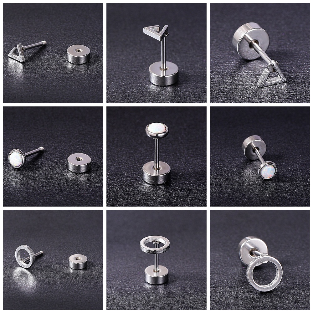 1 Pc Anting Stud Kristal Bentuk Bunga Mawar Kupu-Kupu Bahan Stainless Steel