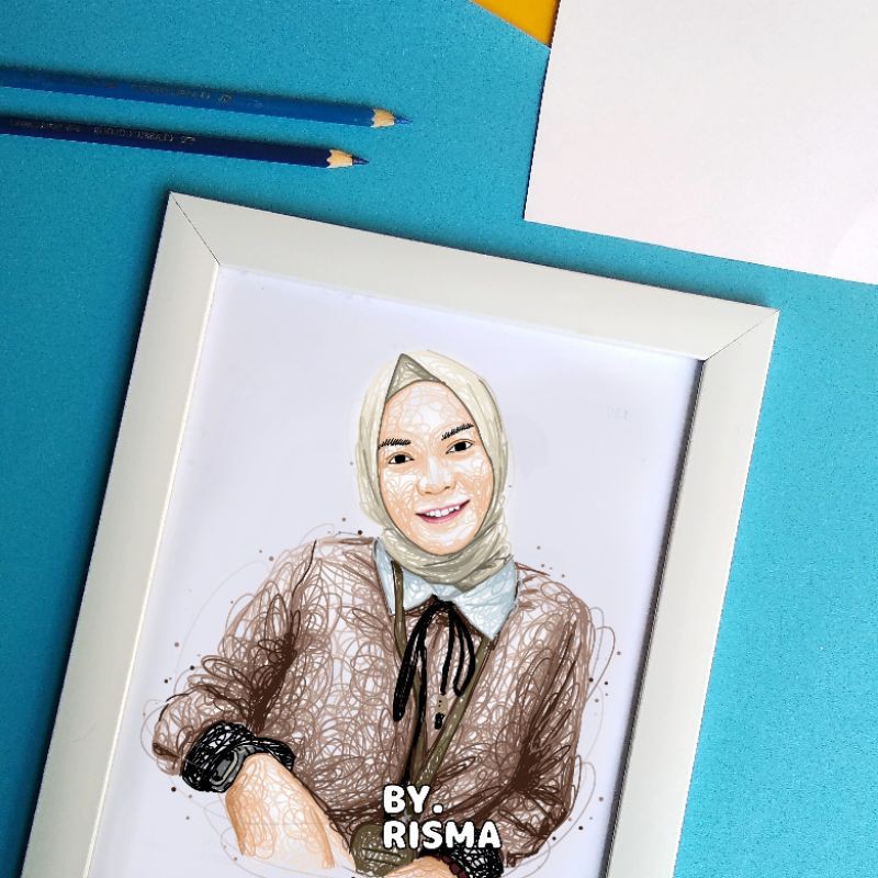 

Scribble Art Ukuran 10R (25×30cm) Kado Wisuda, Ulang Tahun, Wedding, Anniversary.