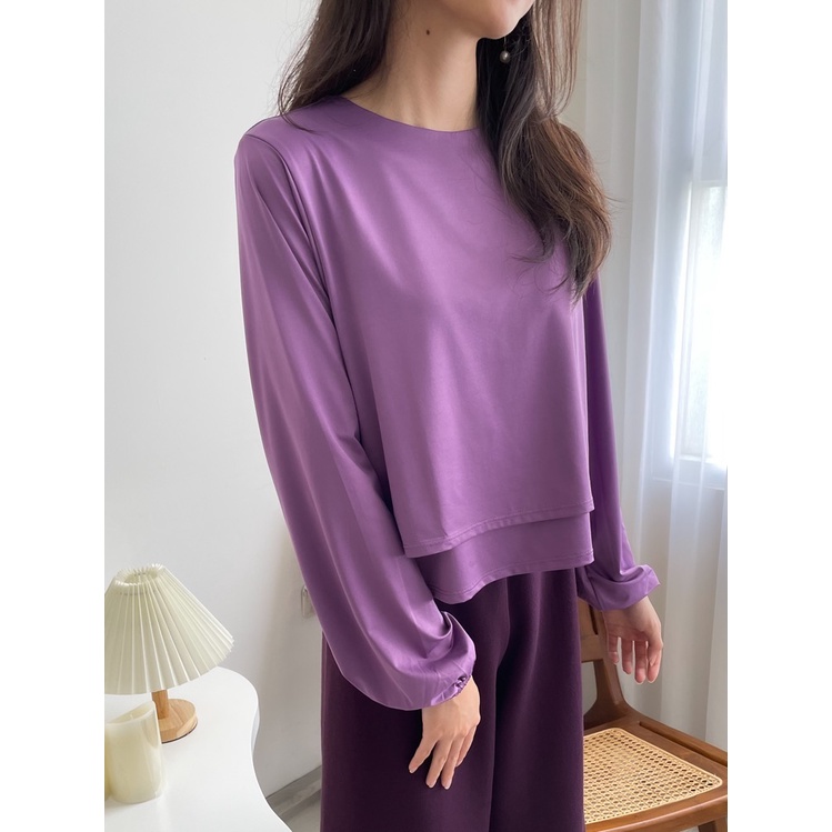 Kadaka T-0411 Blouse Wanita Double Layer Tangan Panjang