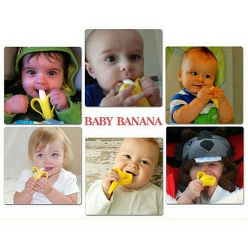 Teether Baby Banana Infant Toothbrush Gigitan Sikat Gigi Bayi Pisang