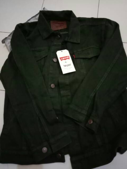 Jaket Jeans Hijau Army