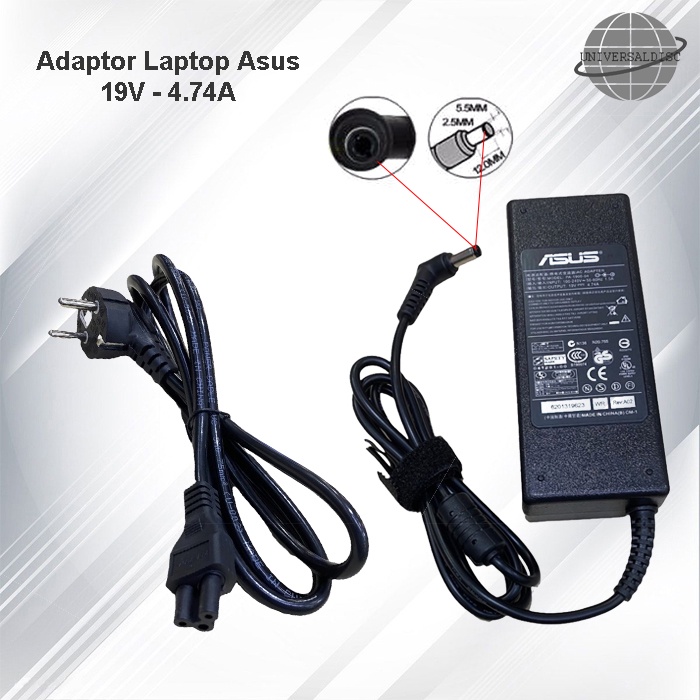 Adaptor Charger Laptop untuk ASUS 19V 4.74A A45A A45D A45N A45V A52