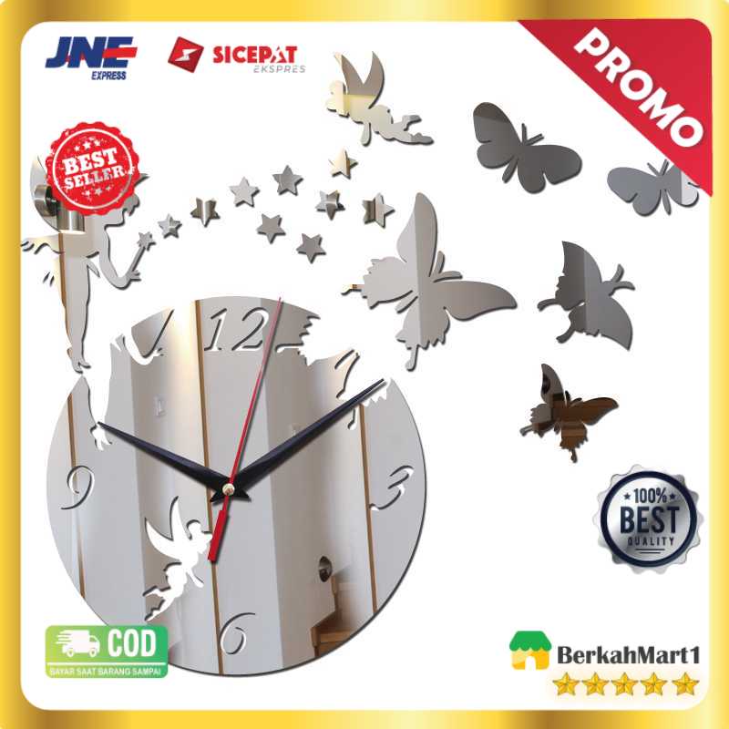 LUMINOVA Jam Dinding Quartz Creative Design Model Fairy - NS004