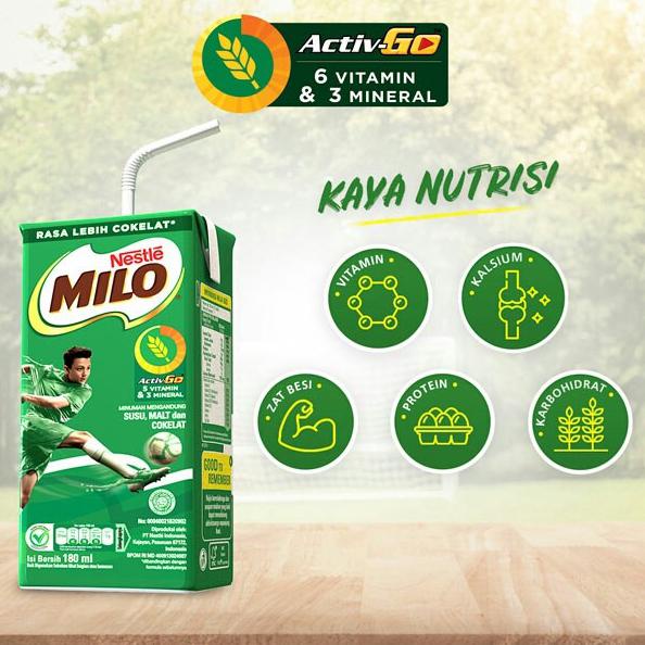 

MILO ACTIV-GO UHT SUSU COKLAT 180ML 1 KARTON ISI 36 PCS