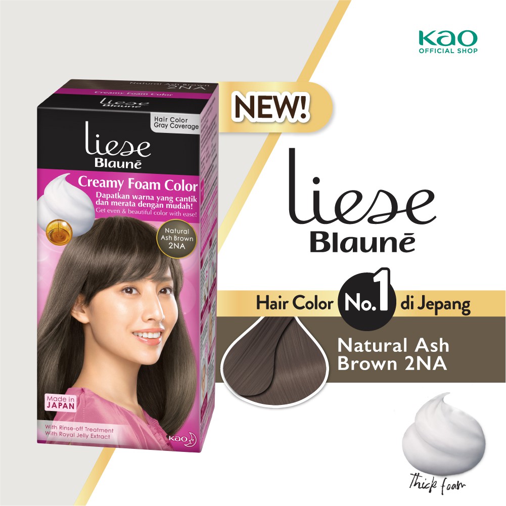 Liese Blaune Creamy Foam Color Natural Ash Brown 2NA