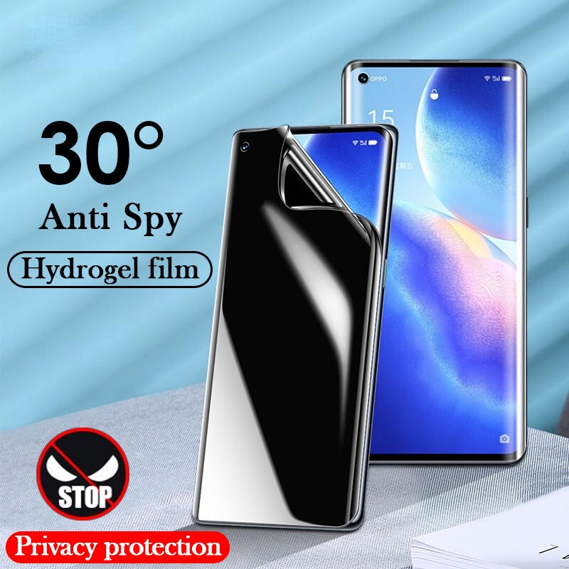 Pelindung Layar Hydrogel Anti Spy Untuk OPPO Realme Q2 Q3 Q5 Pro Q2i Q3i Q3S Realme V3 Vll V15 V25 V5 V13