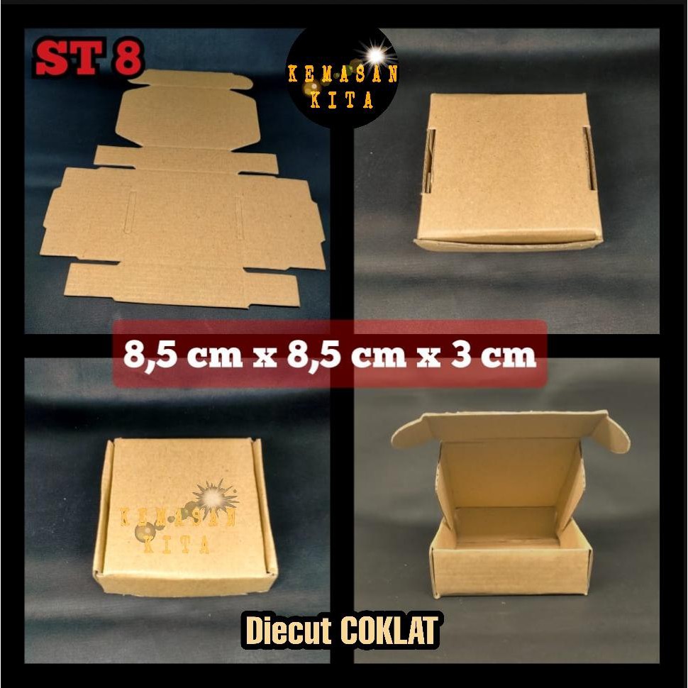 

KARDUS ST-8 POLOS 8,5 X 8,5 X 3 CM model diecut