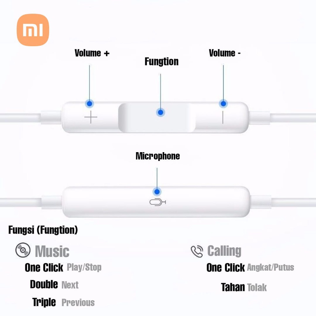 Headset Xiaomi original xtra bass Headset Copotan xiaomi original 100% Headset Ori Xtra Bass