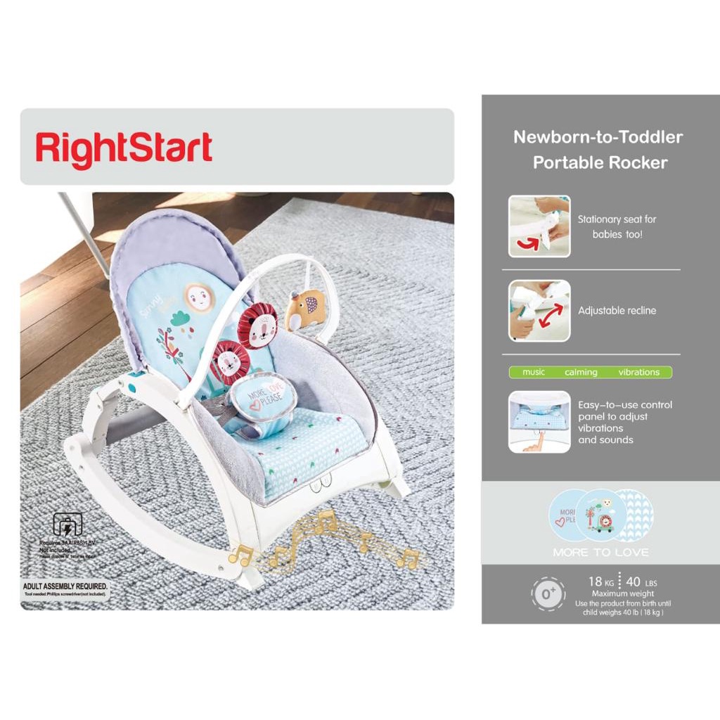 Right Start Bouncer Table Newborn Toddler Portable Swing Ayunan Bayi 2 in 1 Goyang Rocker Baby