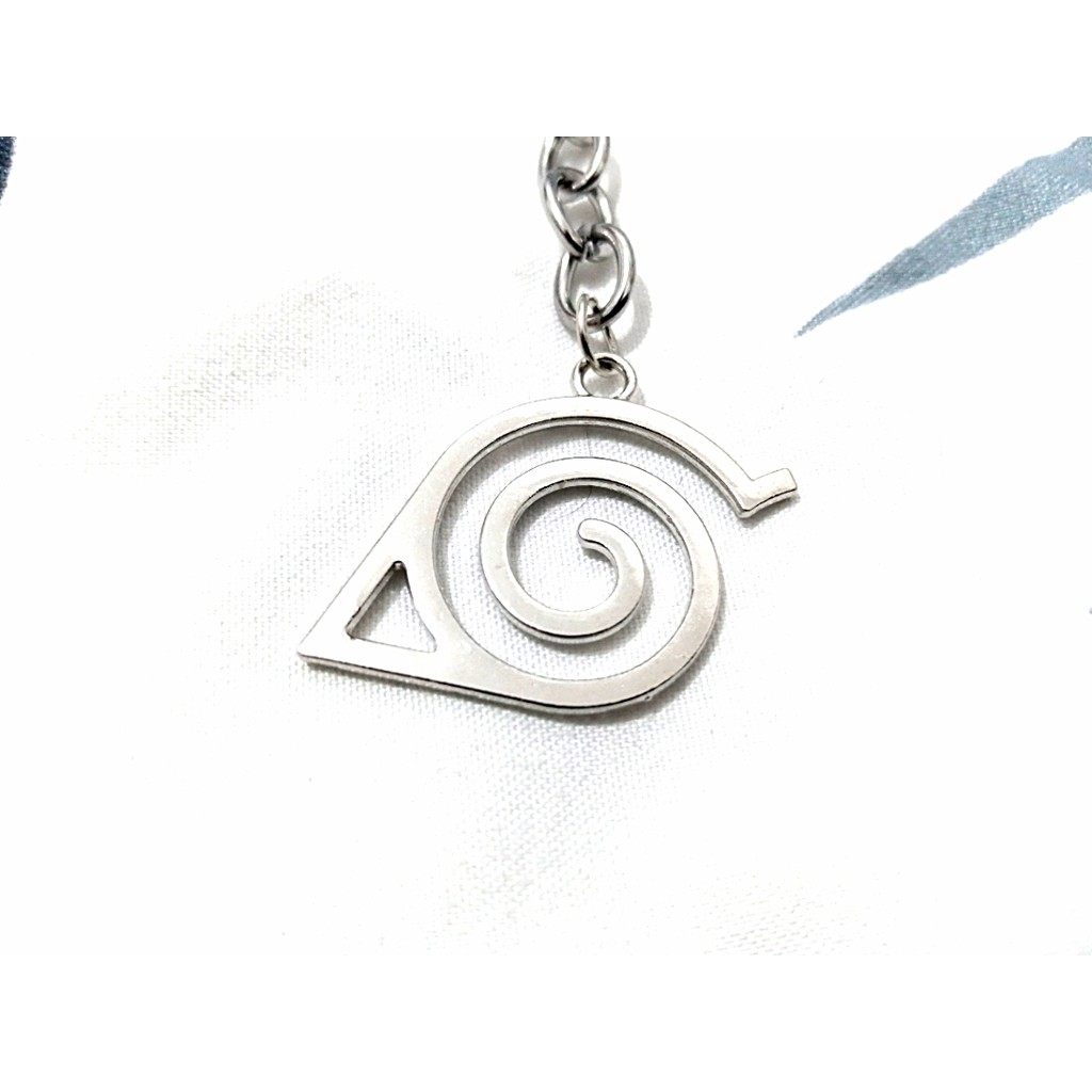 [Bisa COD] Gantungan Logo Naruto Konoha Gantungan Naruto Warna Silver untuk Wanita/ Pria