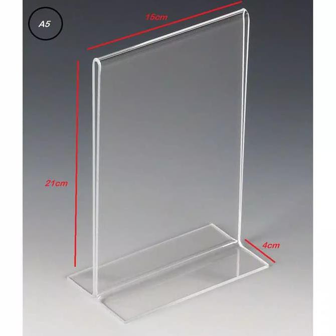 

T3RL4R15 Acrylic Desk/Tent Holder A5 - Akrilik Display Stand - Type T P@L1N9 MUR@H