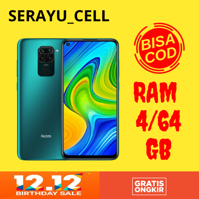 HP Android XIAOMI REDMI NOTE 9 ram 4/64GB Garansi Resmi