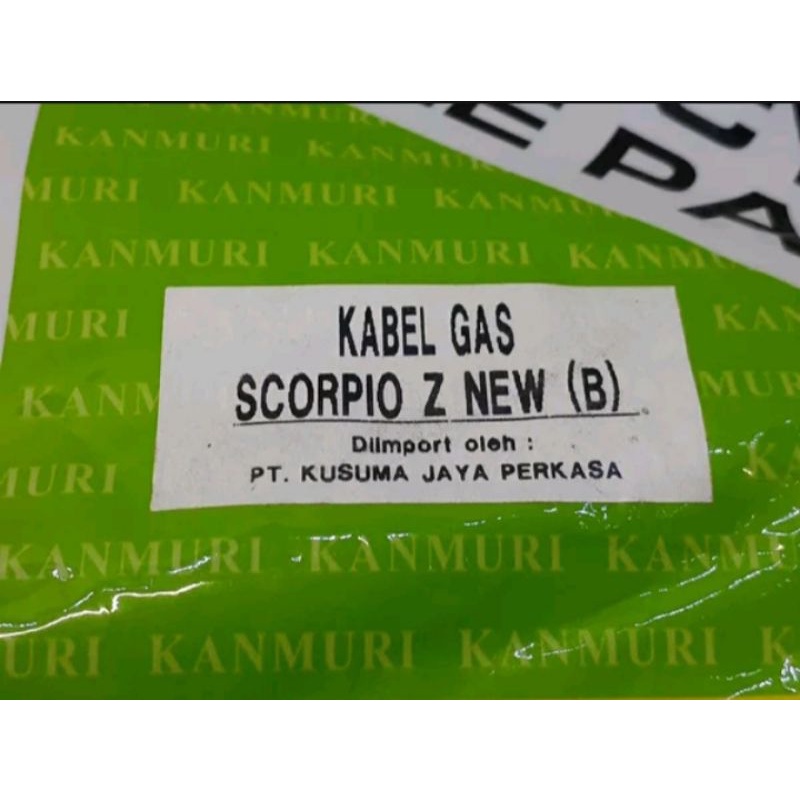 kabel tali gas scorpio z new bagian B original Kanmuri