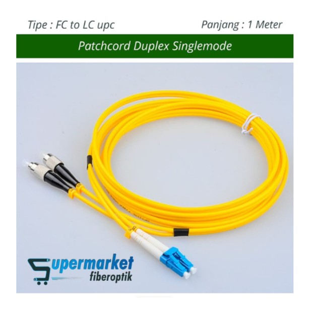 Patchcord Duplex SM Fiber Optik FC-LC/UPC 1Meter