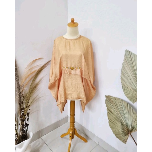 tunik/blus batik viscose polos - payet beads