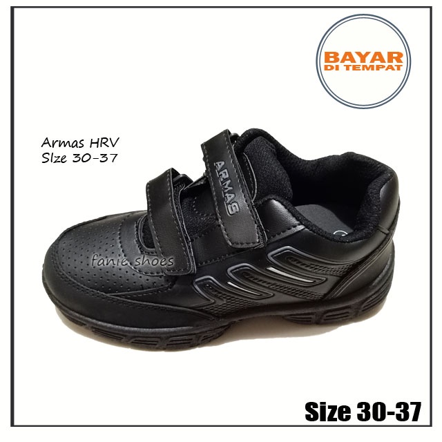 Sepatu Sekolah Armas HRV 30-37 / Sepatu Sekolah Hitam Anak Laki SD SMP SMA