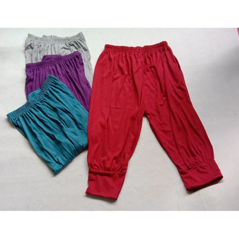 Celana/celamis 3/4 Alladin Kerut Besar Polos Jumbo